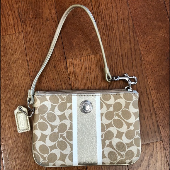 Coach Wristlet-Tan Monogram - Picture 1 of 4